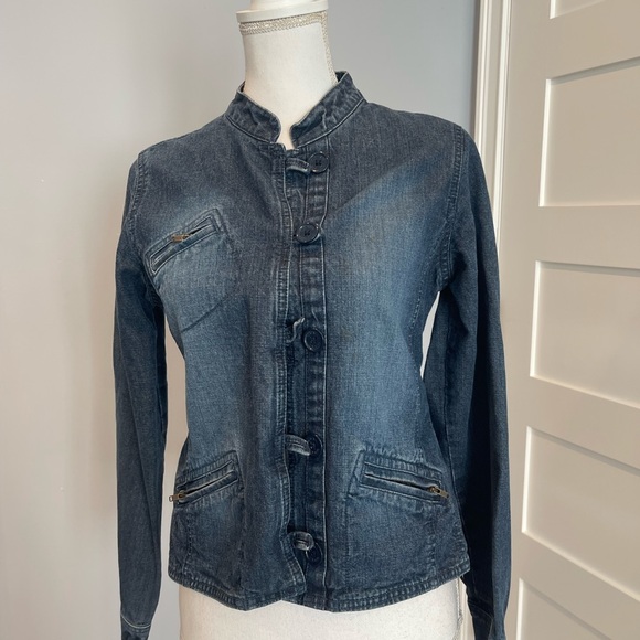 Old Navy Girl Denim bottom down Jacket . Size 16 - Picture 1 of 6